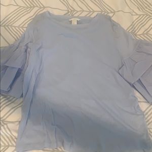H&M ruffle sleeve t-shirt